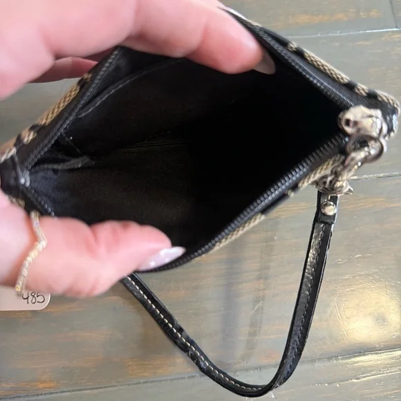 Y2K Vintage Coach Signature Collectiom Black and Gray Wristlet - Picture 9 of 9